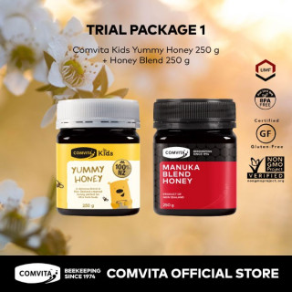 Trial Package 1 (Comvita Kids Yummy Honey 250 g + Honey Blend 250 g)