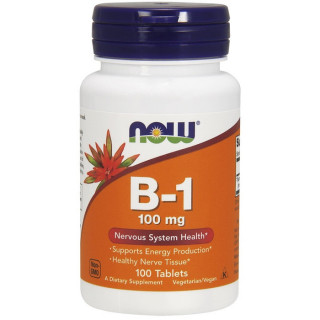 Now Foods, B-1, 100 mg, 100 Tablets
