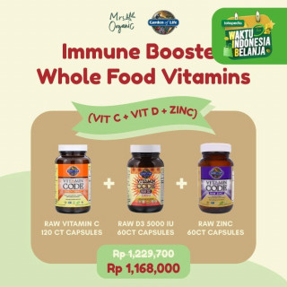 Immune Booster Whole Food Vitamins ( vit C + vit D + Zinc )