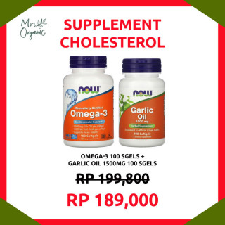 Paket Kolestrol (Omega 3 1000mg + Garlic Oil 1500 mg)