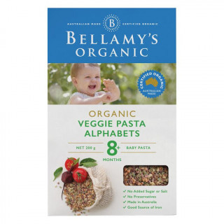 Bellamy's Organic, Veggie Pasta Alphabets 200 g