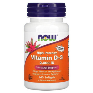 Now Foods Vitamin D-3 2000IU Vit D - 240 Sgels