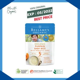 Bellamy's Bellamys Organic Pumpkin Baby Rice With Prebiotic(GOS) 125 g