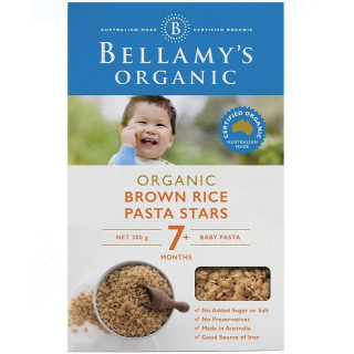 Bellamy's Organic Brown Rice Pasta Star 200g