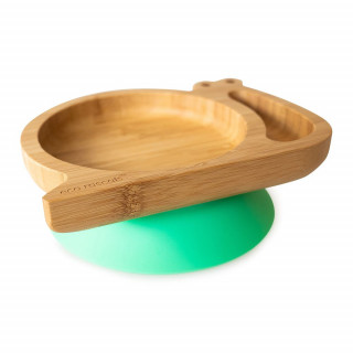Bamboo Plate Ecorascals Snail Green