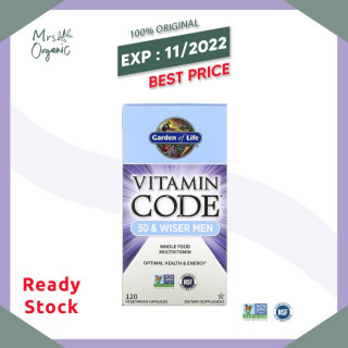 Garden of Life Vitamin Code 50 & Wiser Men Multivitamin 120 Vcap
