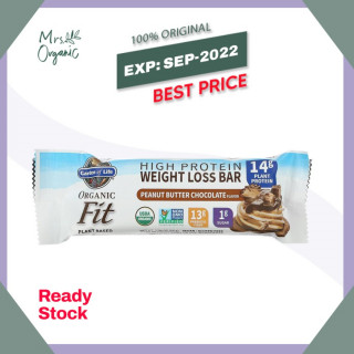 GARDEN OF LIFE Fit Weight Loss Bar Peanut Butter Choco 55g- snack diet