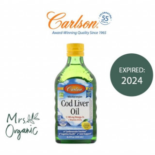 Carlson Labs, Wild Norwegian, Cod Liver Oil, Natural Lemon Flavor, 1,0