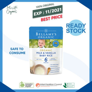 Bellamy's Bellamys Organic Milk Vanilla Baby Rice 125 g