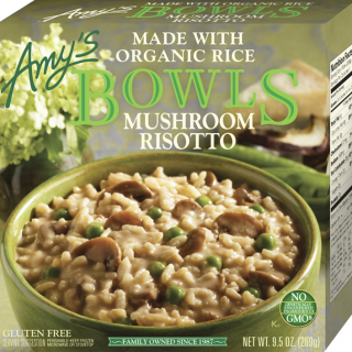 Mushroom Risotto Bowl Amy's Kitchen Frozen 269 g