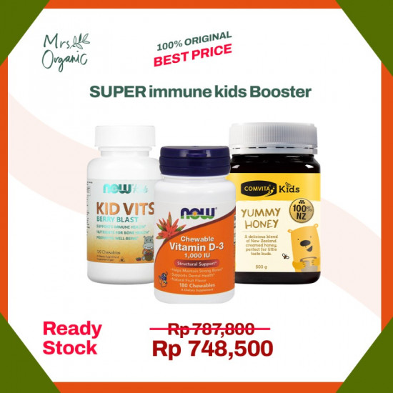 Paket Super Immune Kids Booster ( Multivitamin , D3 , Madu Manuka )