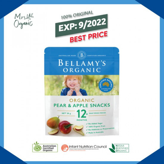 Bellamy's Organic Pear Apple Snacks 20 g