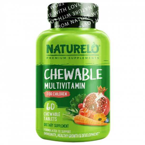 NATURELO Chewable Multivitamin for Children 60 Chewable Tablets