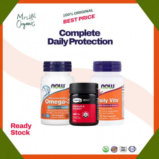 Complete Daily Protection (Daily Vits + Omega3 + Manuka UMF 5+ 50gr)